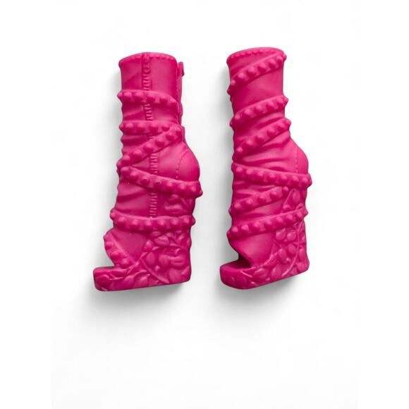 Pre-owned Monster High Venus McFlytrap Ghoul Spirit Pink Open Toe Boots - Picture 1 of 4